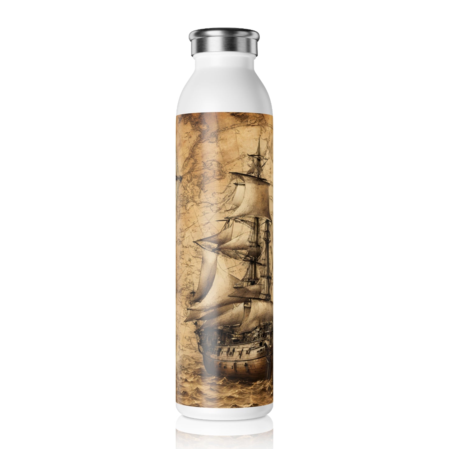 Adventure on the Seas Travel Water Bottle, Travel Water Bottle, Pirate Ship Travel Bottle, 20 oz water bottle