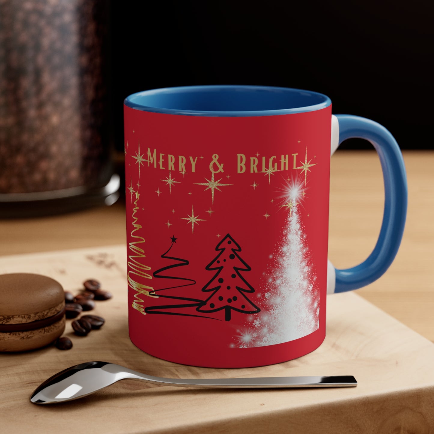 Merry Christmas Coffee Mug, Holiday Mug, Hot Chocolate Mug, Holiday Cheer, Red Coffee Mug, Christmas Mug