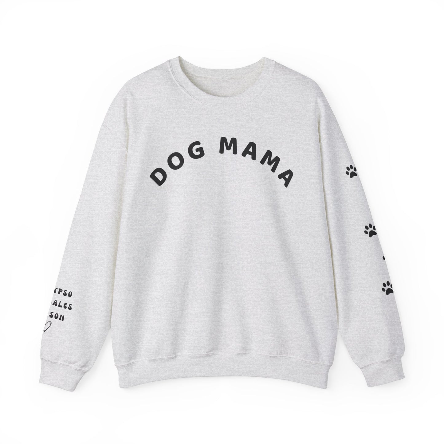 Custom Dog Momma Sweatshirt with Dog Names on Sleeve, Dog Momma Shirt, Dog Mom Sweatshirt, Customized Dog Names, Gift for Dog Mom