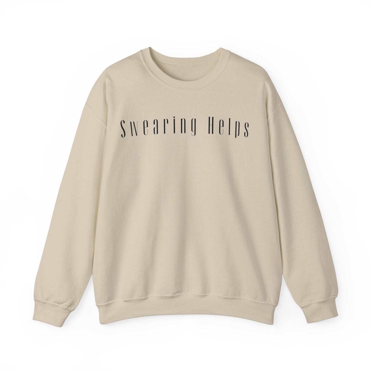 Swearing Helps, Stress Relief Sweatshirt, Less Anxiety Sweatshirt, Gray Sweatshirt