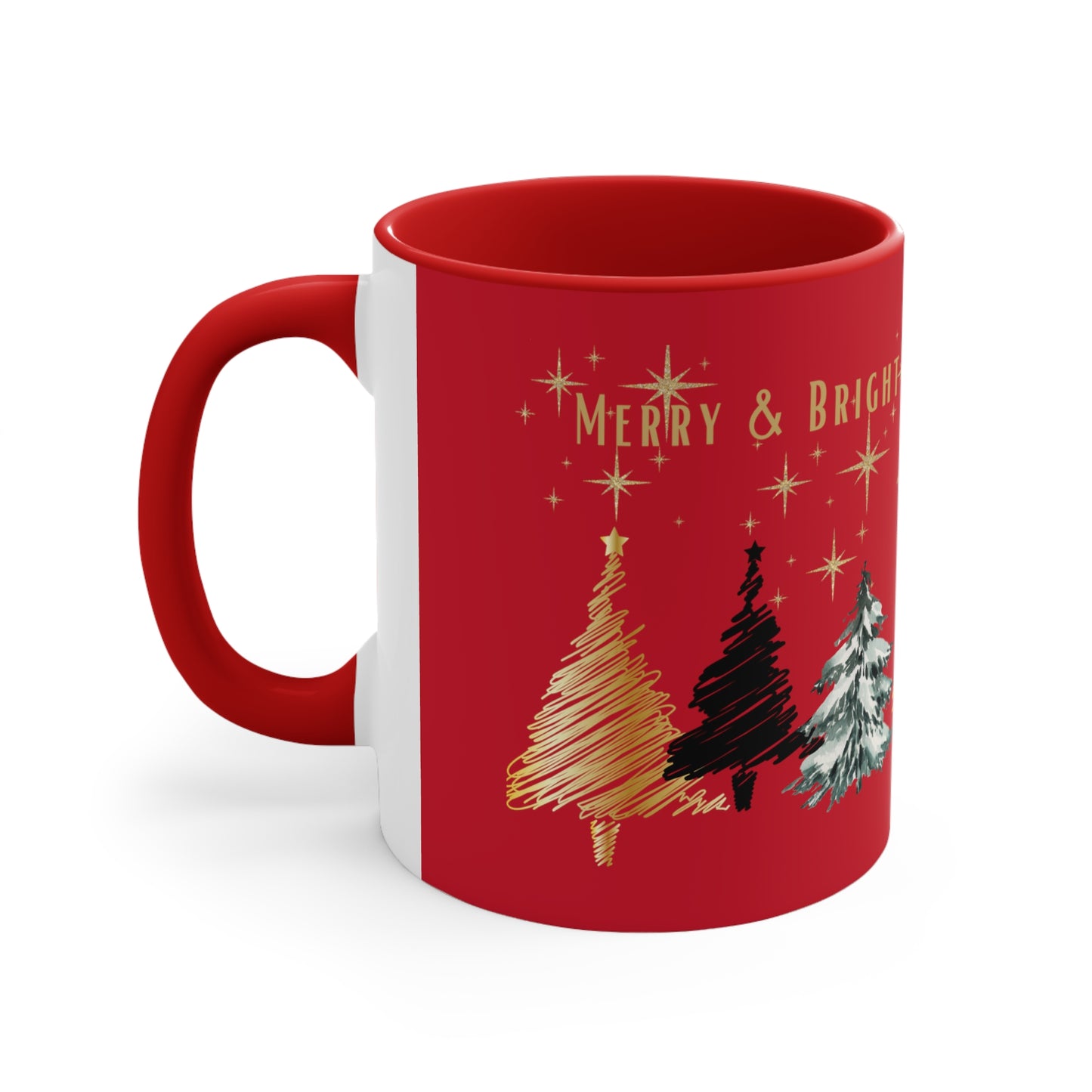 Merry Christmas Coffee Mug, Holiday Mug, Hot Chocolate Mug, Holiday Cheer, Red Coffee Mug, Christmas Mug