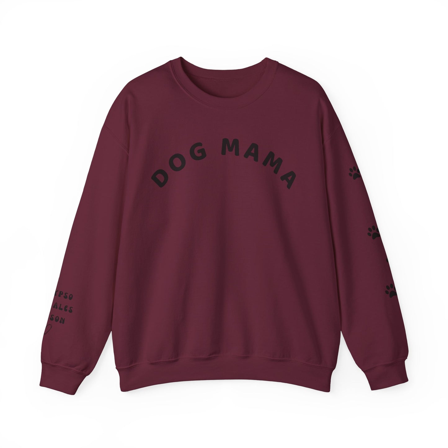 Custom Dog Momma Sweatshirt with Dog Names on Sleeve, Dog Momma Shirt, Dog Mom Sweatshirt, Customized Dog Names, Gift for Dog Mom