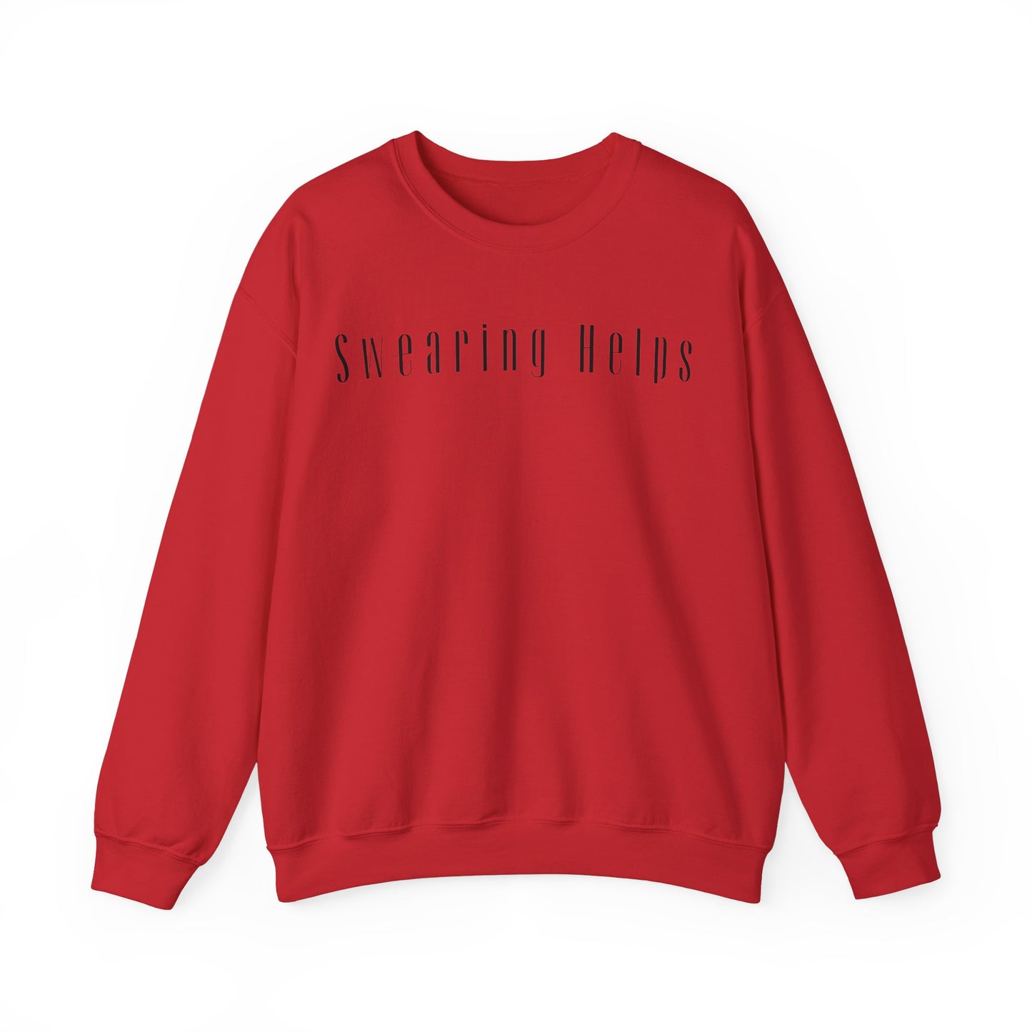 Swearing Helps, Stress Relief Sweatshirt, Less Anxiety Sweatshirt, Gray Sweatshirt