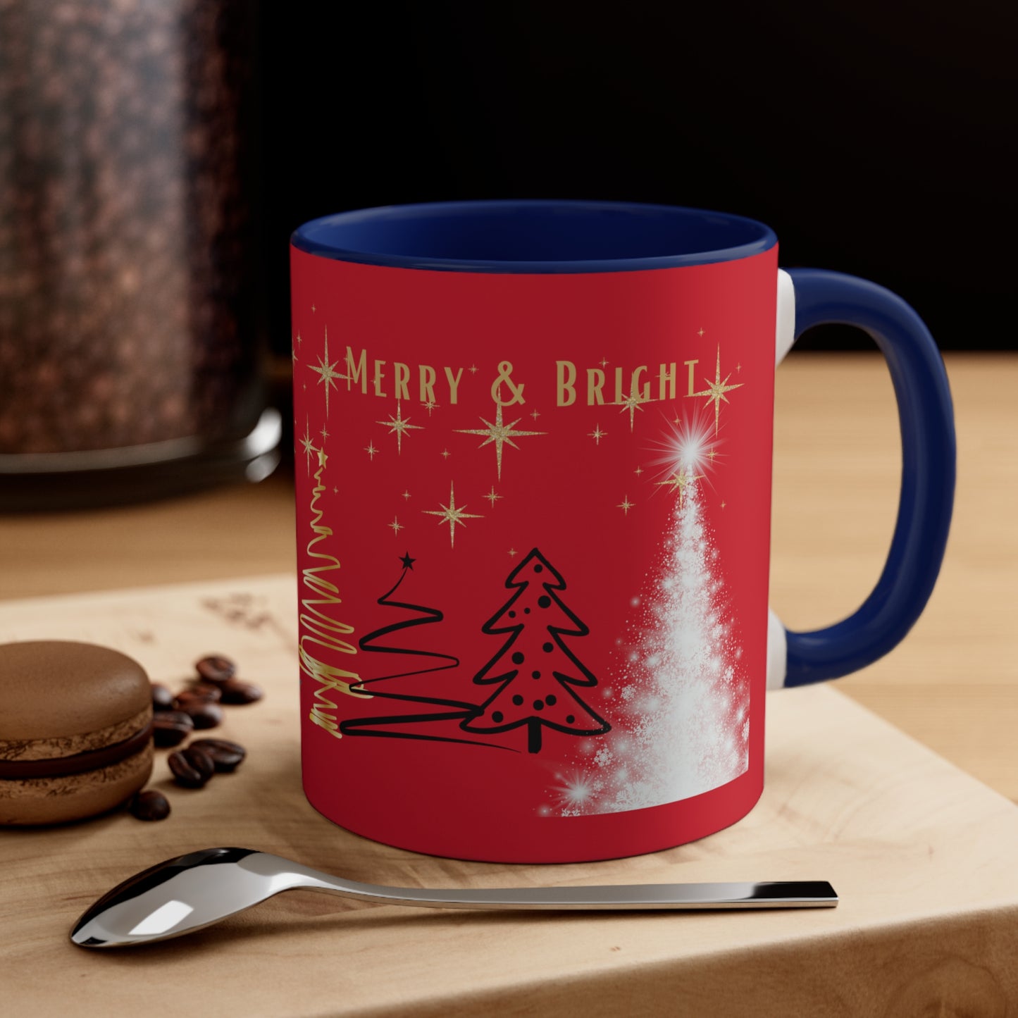 Merry Christmas Coffee Mug, Holiday Mug, Hot Chocolate Mug, Holiday Cheer, Red Coffee Mug, Christmas Mug