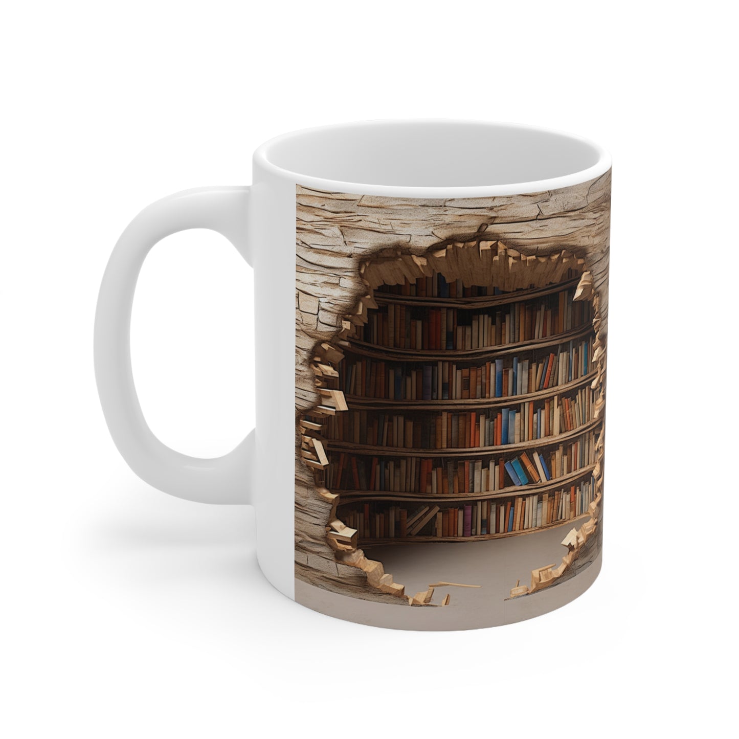 Book Mug, 3D Effect Realistic Books Mugs, Book Lover Gift, Book Lover Mug, 3D Effect Mug, Cracked Mug Design, Creative Gift, Creative Mug