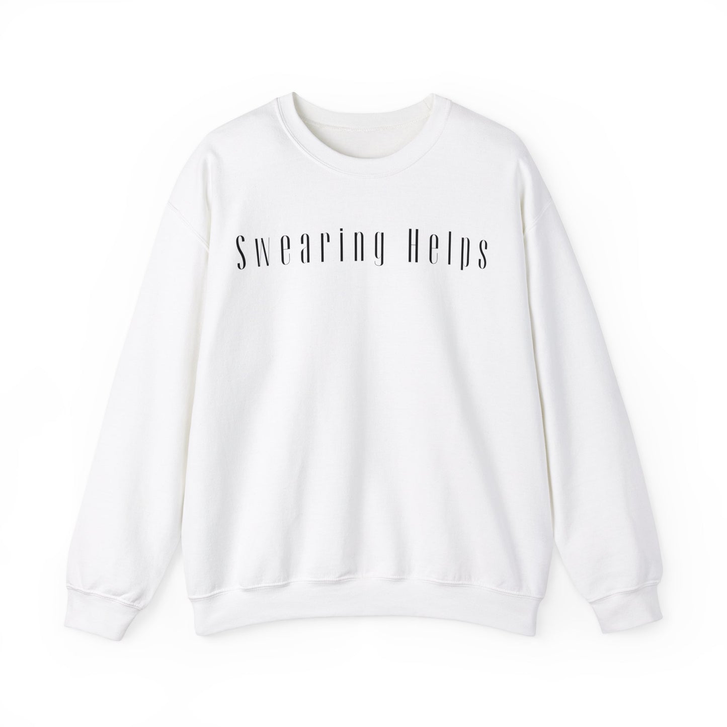 Swearing Helps, Stress Relief Sweatshirt, Less Anxiety Sweatshirt, Gray Sweatshirt