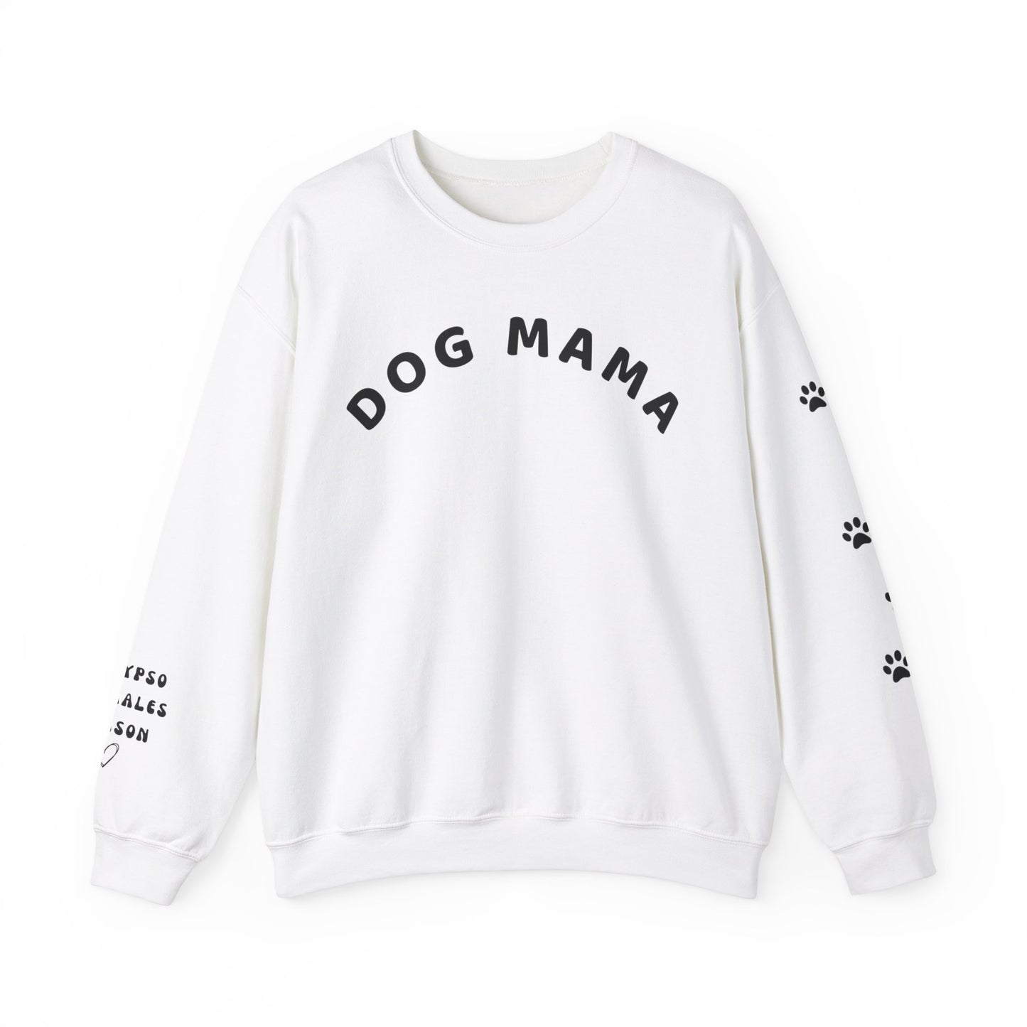 Custom Dog Momma Sweatshirt with Dog Names on Sleeve, Dog Momma Shirt, Dog Mom Sweatshirt, Customized Dog Names, Gift for Dog Mom