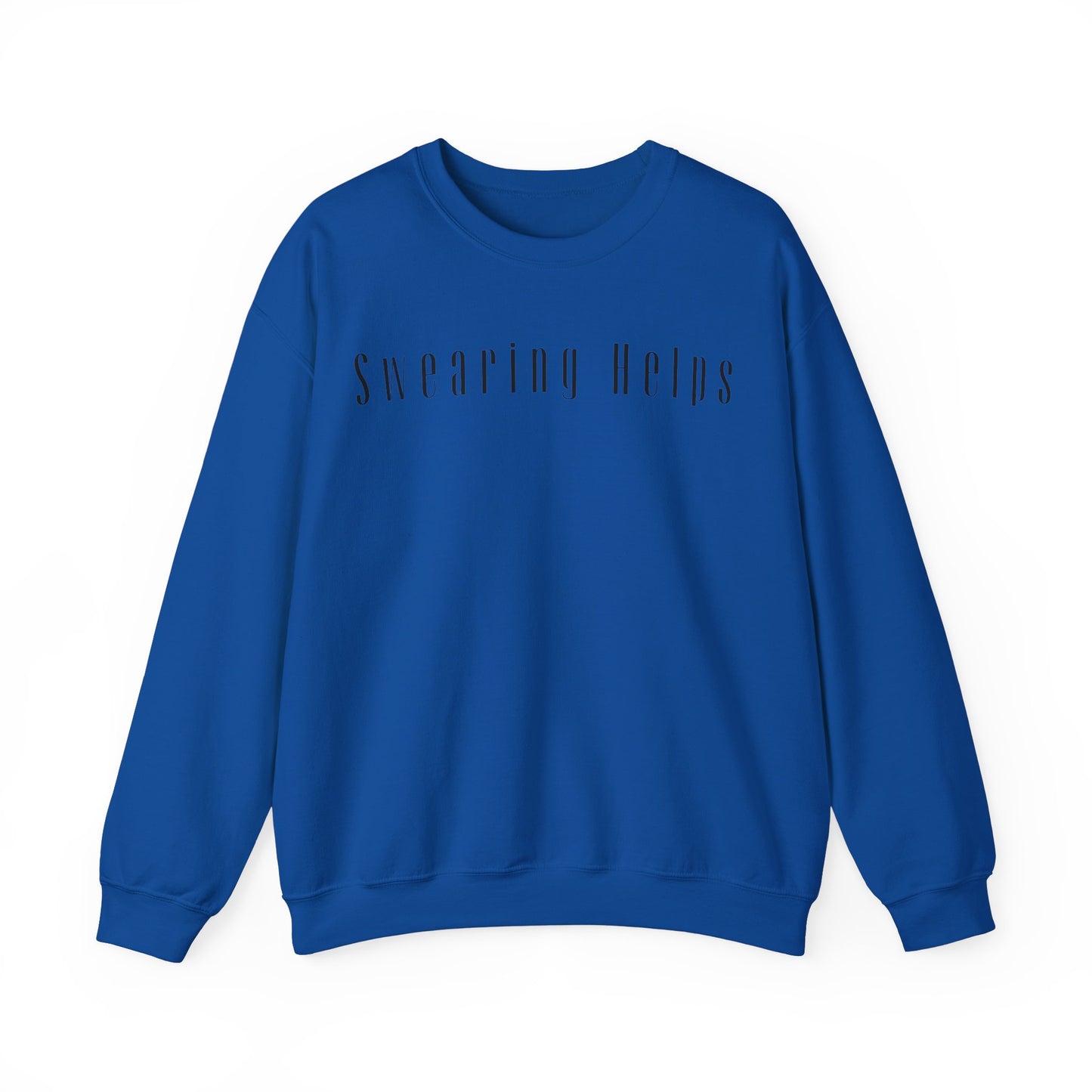 Swearing Helps, Stress Relief Sweatshirt, Less Anxiety Sweatshirt, Gray Sweatshirt