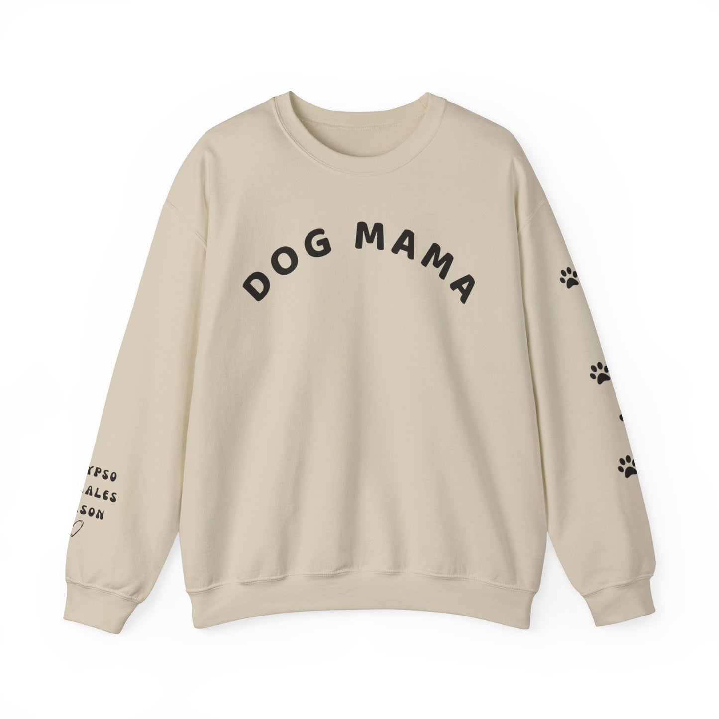 Custom Dog Momma Sweatshirt with Dog Names on Sleeve, Dog Momma Shirt, Dog Mom Sweatshirt, Customized Dog Names, Gift for Dog Mom