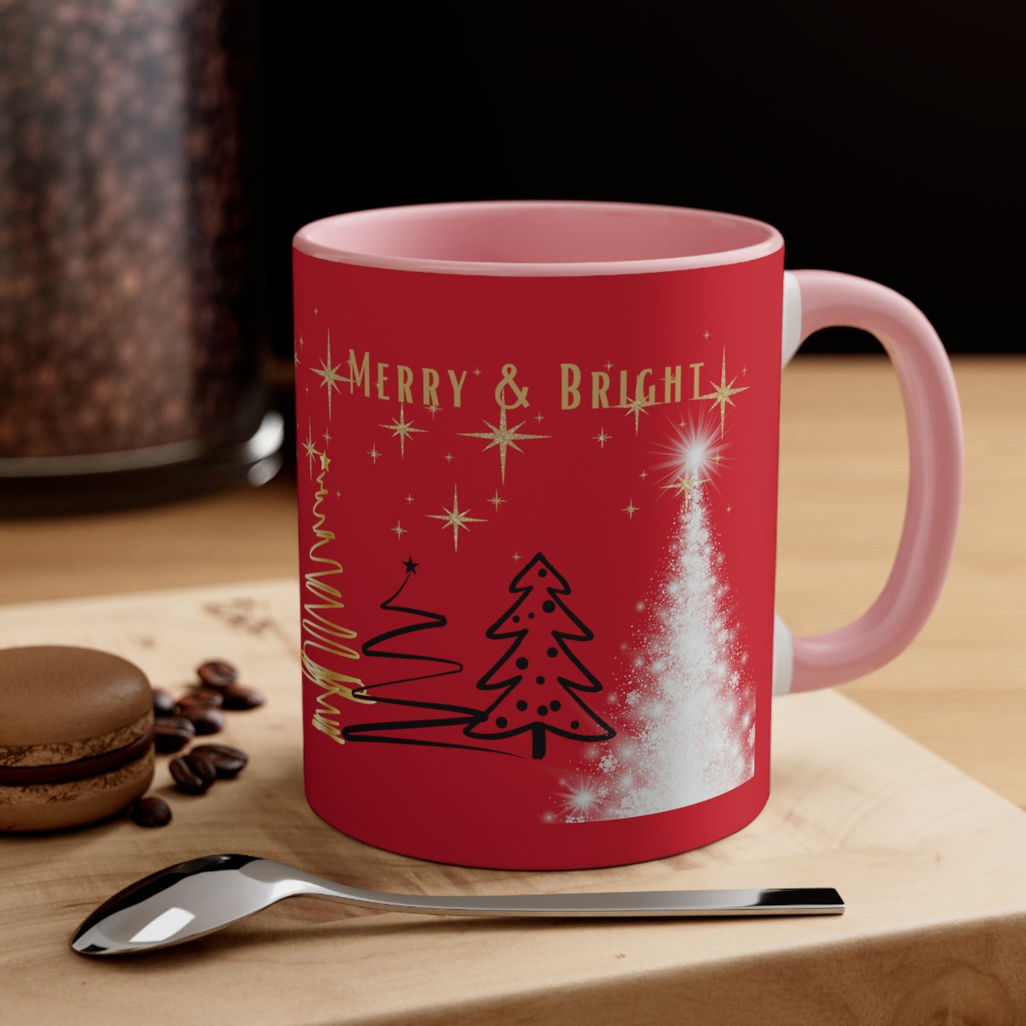 Merry Christmas Coffee Mug, Holiday Mug, Hot Chocolate Mug, Holiday Cheer, Red Coffee Mug, Christmas Mug