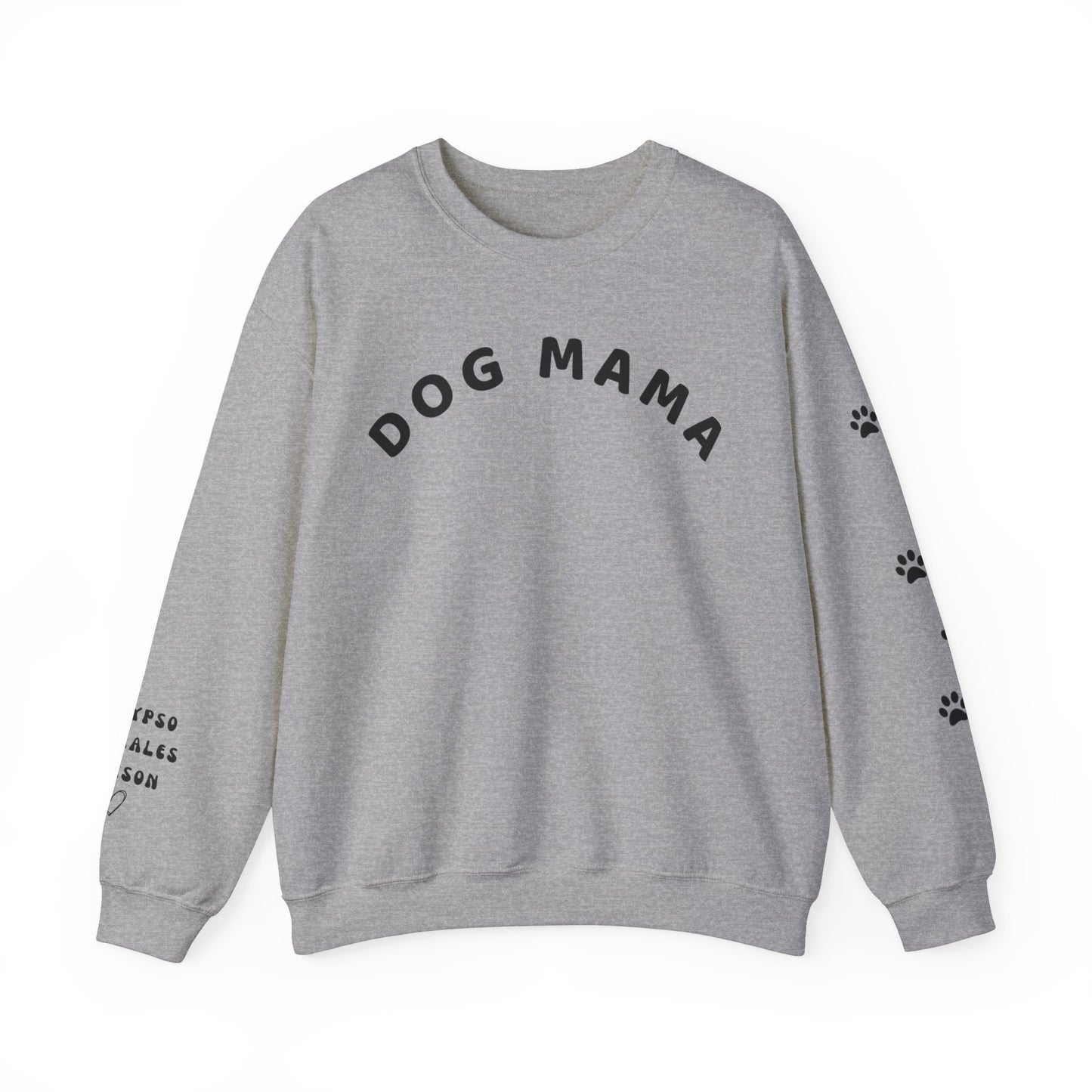 Custom Dog Momma Sweatshirt with Dog Names on Sleeve, Dog Momma Shirt, Dog Mom Sweatshirt, Customized Dog Names, Gift for Dog Mom