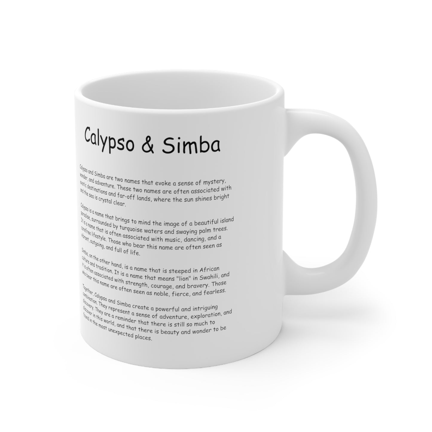 Calypso & Simba coffee mug