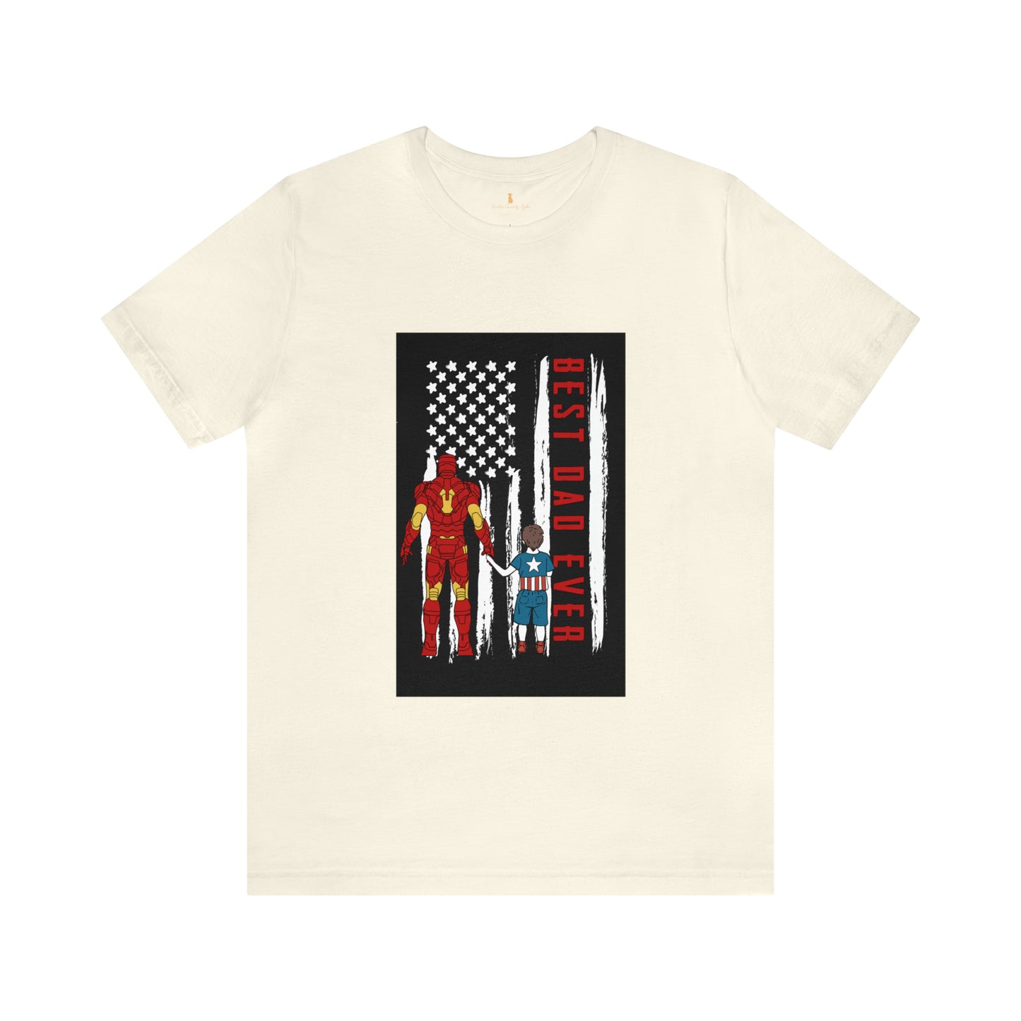 Best Dad Ever Superhero T-Shirt, Iron Man and Captain America