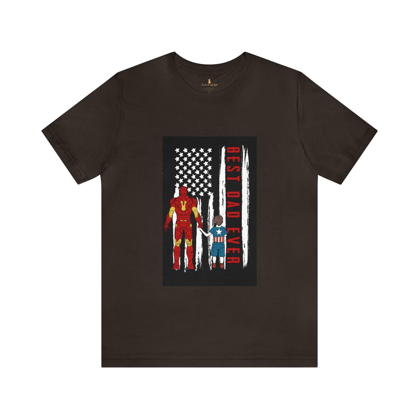 Best Dad Ever Superhero T-Shirt, Iron Man and Captain America