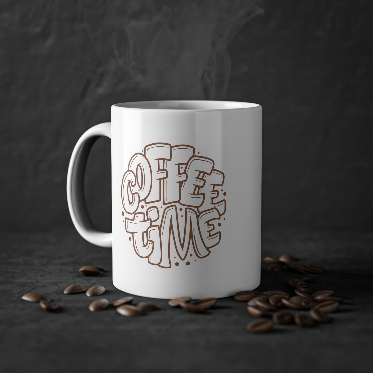 Coffee Time - A Yawn Is A Silent Scream For Coffee 11 oz Ceramic Mug