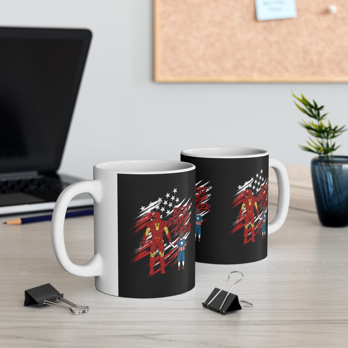 Best Dad Ever Superhero Coffee Mug, Father's Day gift for Dad