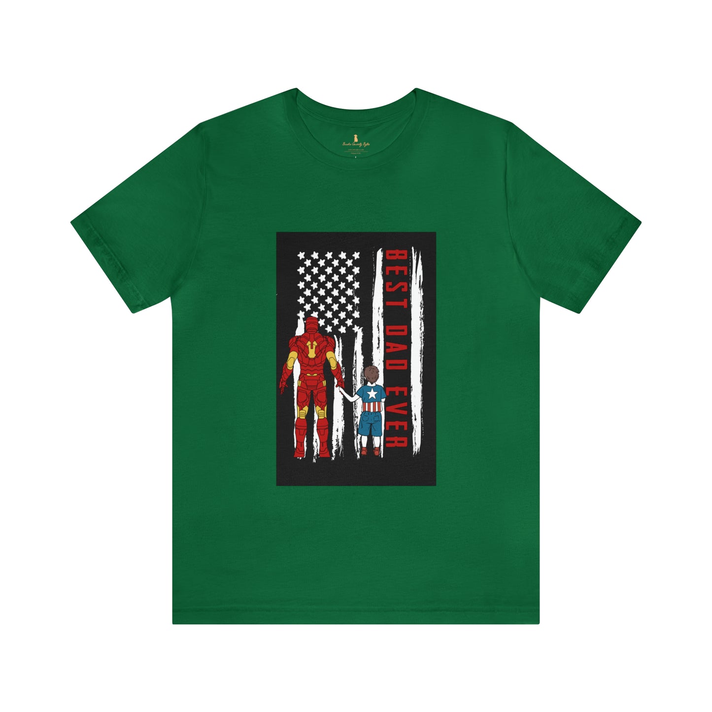 Best Dad Ever Superhero T-Shirt, Iron Man and Captain America