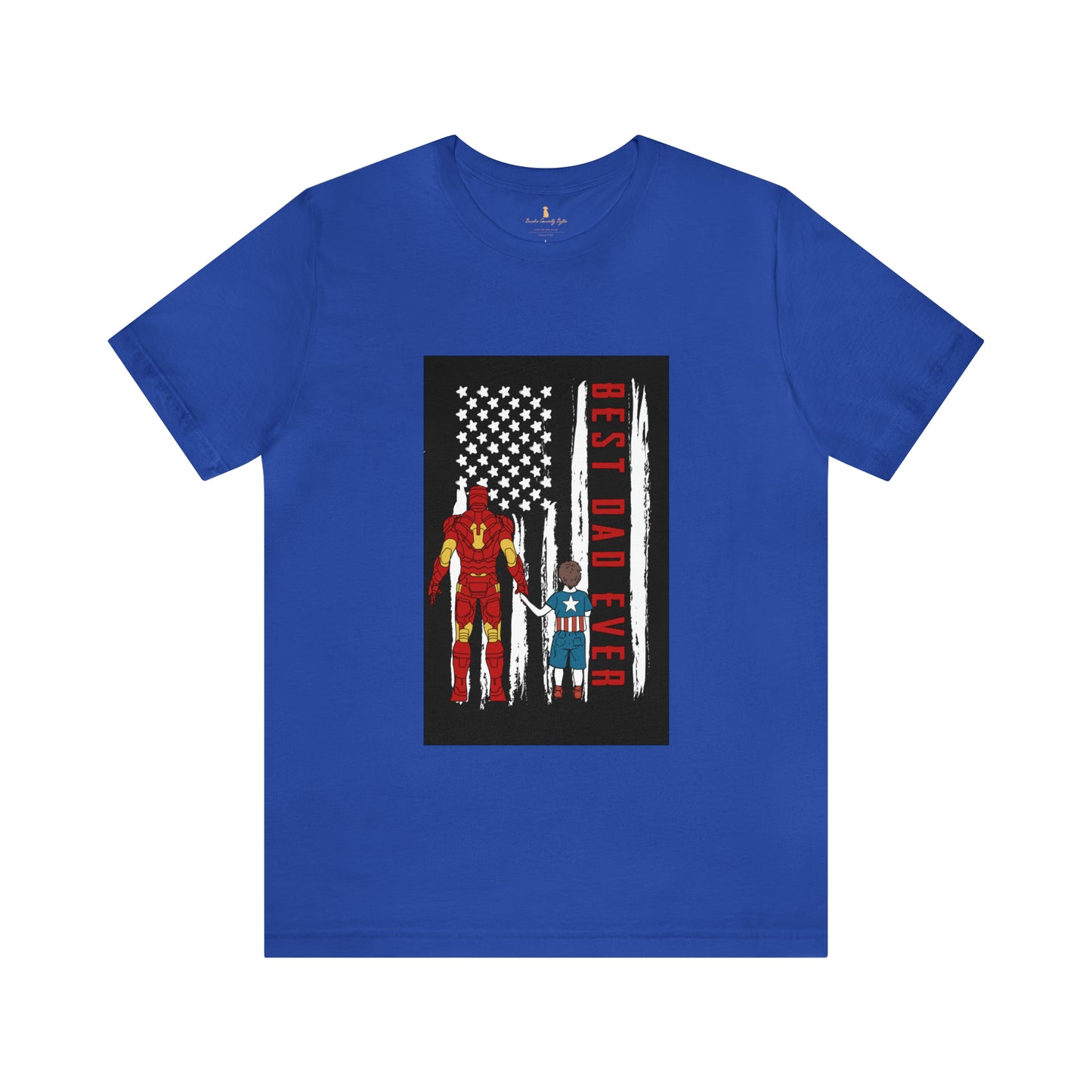 Best Dad Ever Superhero T-Shirt, Iron Man and Captain America