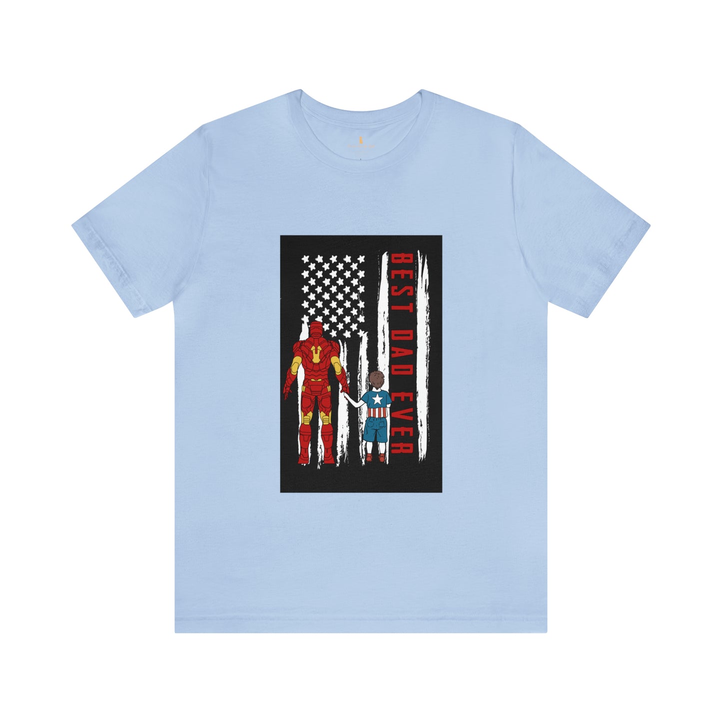 Best Dad Ever Superhero T-Shirt, Iron Man and Captain America