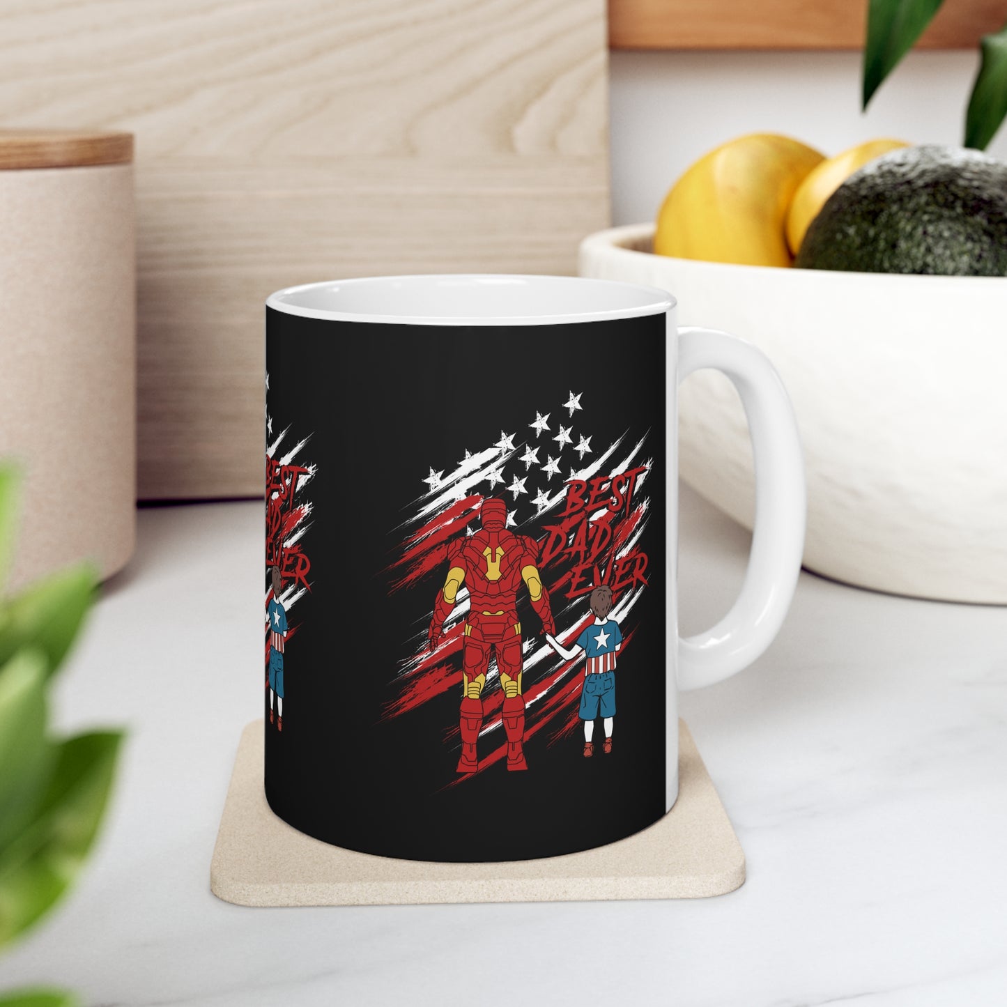 Best Dad Ever Superhero Coffee Mug, Father's Day gift for Dad