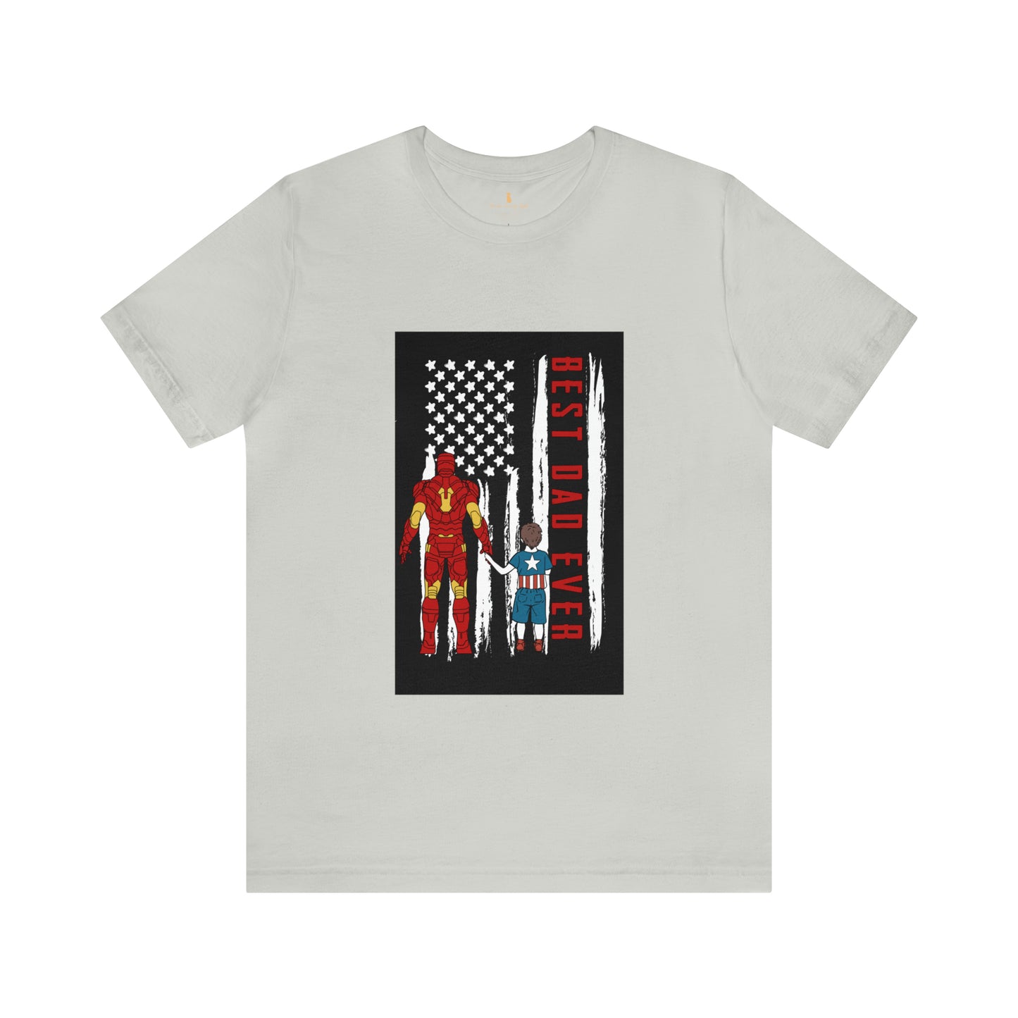 Best Dad Ever Superhero T-Shirt, Iron Man and Captain America