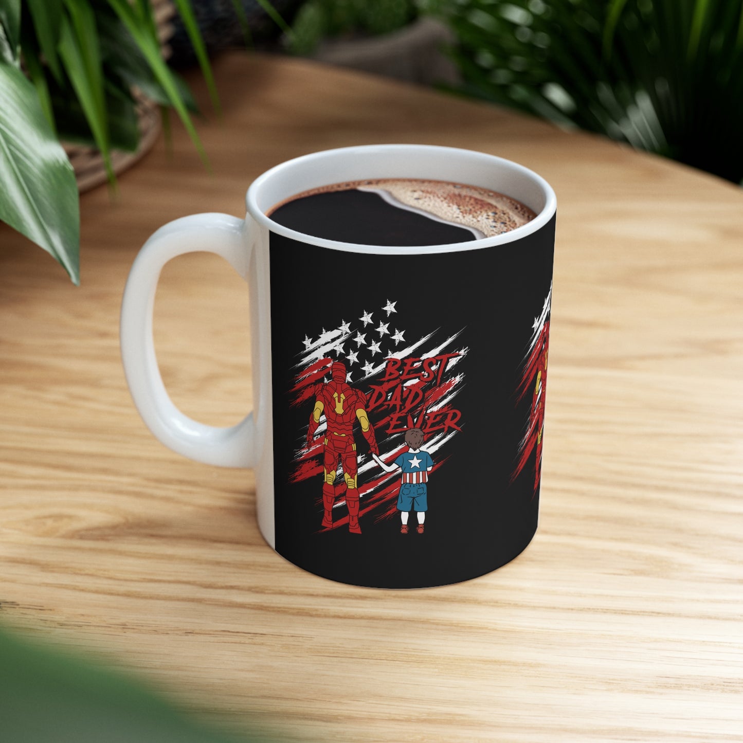 Best Dad Ever Superhero Coffee Mug, Father's Day gift for Dad